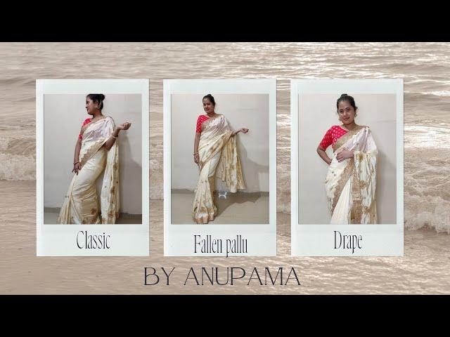 How To Drape A Fallen Pallu Style Saree | ANUPAMA HEGDE