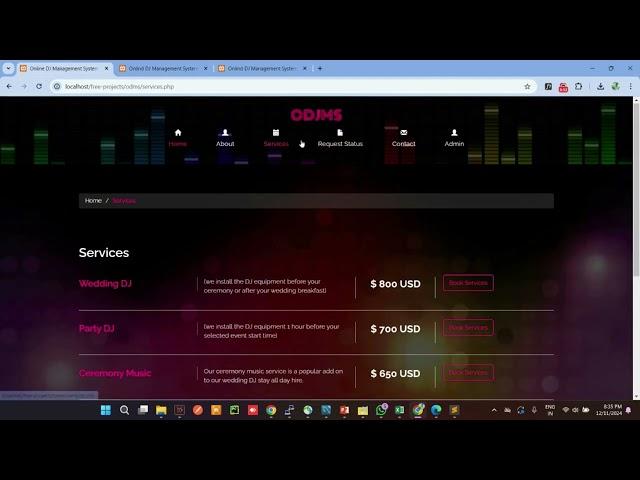 Online DJ Booking Management System Using PHP and MySQL V2.0  | PHPGurukul
