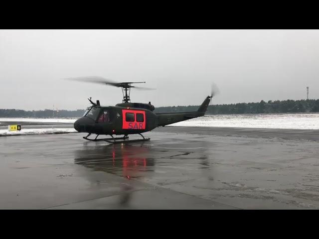 Bell UH1D SAR HUEY start up