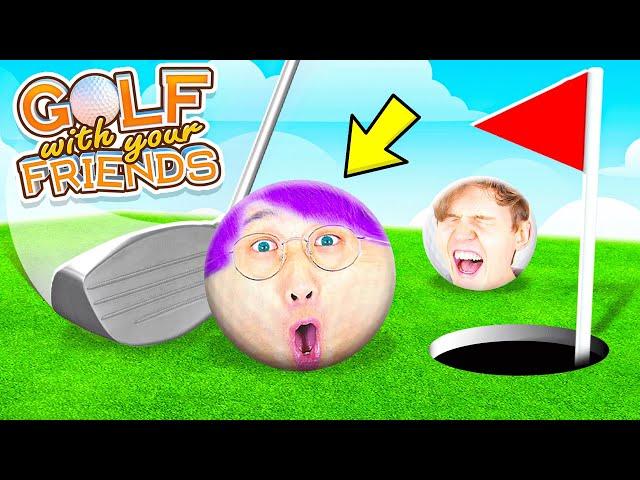 NOOB vs PRO vs HACKER In GOLF WITH YOUR FRIENDS!? (ALL LEVELS + ALL MAPS!)