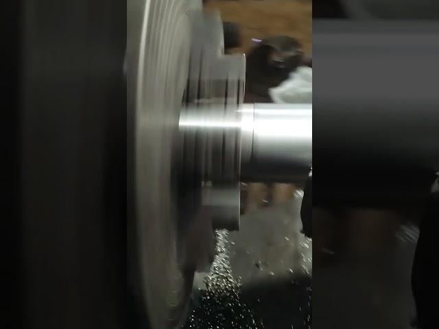 shaft turing on lathe machine