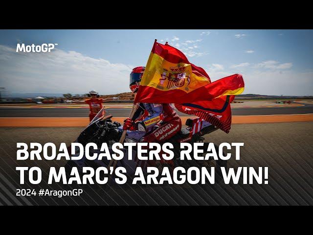 How the world heard Marc Marquez' 2024 #AragonGP winning moment!