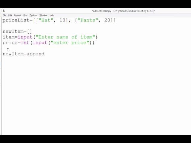 24. Adding a list to a list in Python