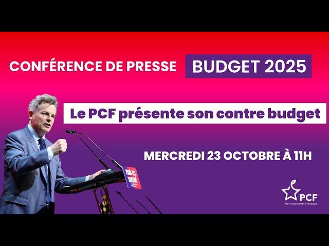 Le PCF présente son contre budget 2025