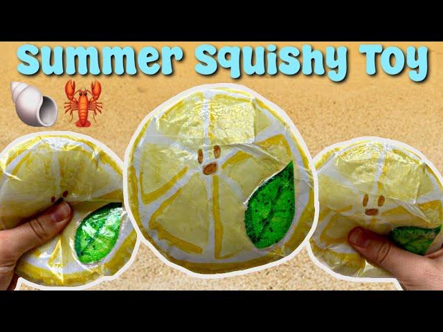 DIY Lemon Slice Squishy! |Craft To Do When You’re Bored In Summer, WITHOUT paper|