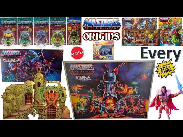 Every MOTU Origins He-Man Masters of the Universe Comparison List  Eternia Mattel Creations