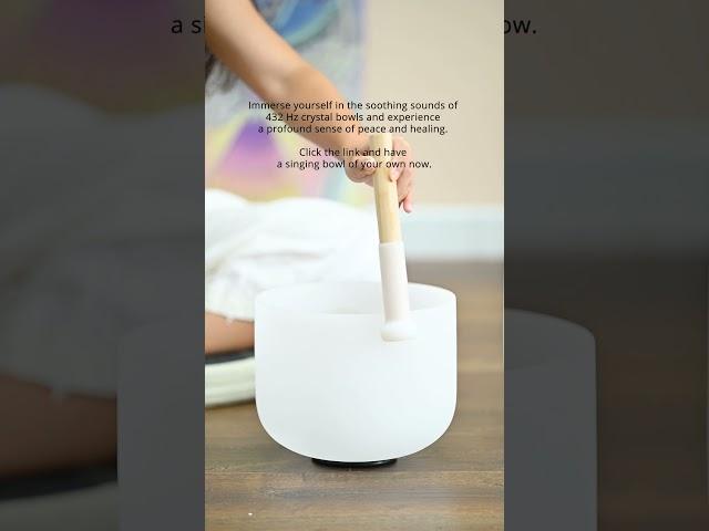 432Hz Frosted Crystal Singing Bowl For Chakra Healing Meditation #432hz #singingbowl #meditation