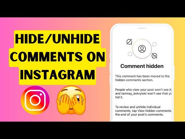 How to Hide or Unhide Comments on Instagram (2024) | Hide Comments On Instagram Posts