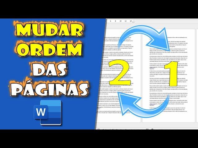 Como MUDAR a ORDEM das PÁGINAS no Word