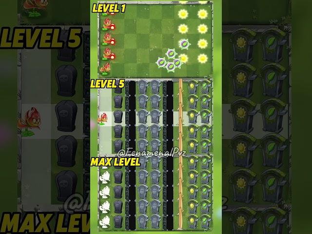 Power of Blaze Leaf Level 1 to Max Vs Gravestones Plants Vs Zombies 2 || plantsvszombies2