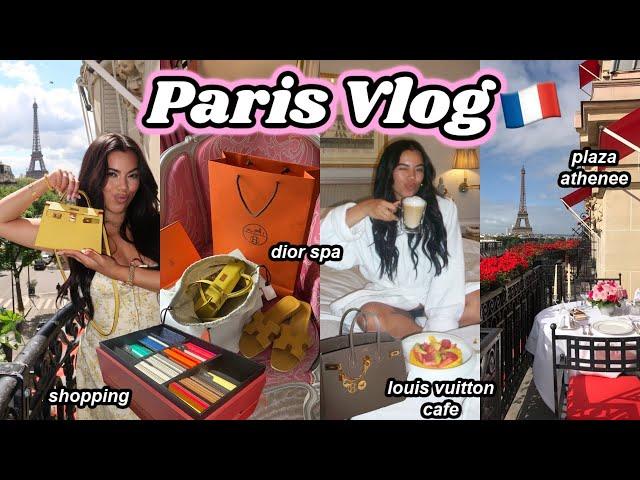 PARIS VLOG  Shopping, Dior Spa, Hermes Custom Order Mini Kelly, Plaza Athenee & Louis Vuitton Cafe!