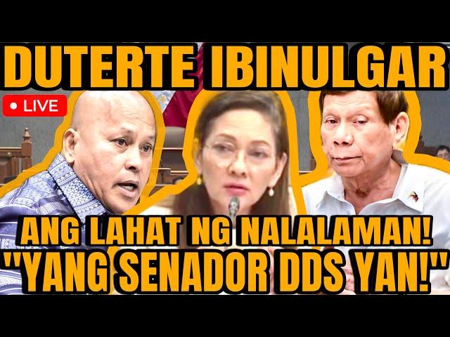 DUTERTE ISINIWALAT ANG LAHAT NG KATOTOHANAN, SEN. DELA ROSA ITINURONG COMMANDER NG DDS!