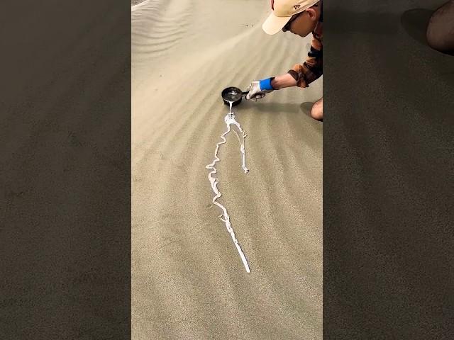 Pouring Molten Silver on Sand Dune Patterns!