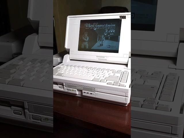 Compaq SLT/286 from 1988 with Wolfenstein 3D game #shorts #retrogaming