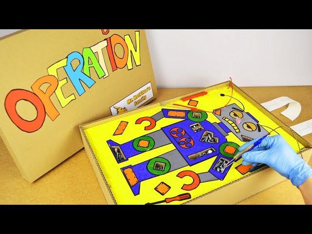 DIY OPERATION Desktop game for 2 Players from cardboard