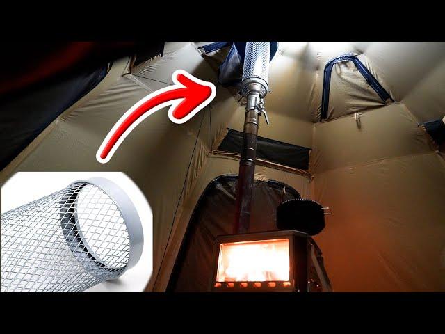 Height Adjustable Wood Stove Mesh Tent Protector DIY - Gentleman Jack for Hot Tents