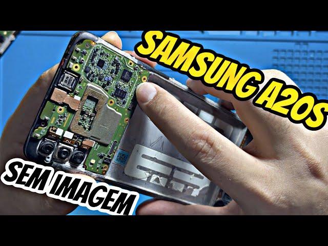 Samsung A20S Vibra mas não da imagem | Conector FPC do display danificado