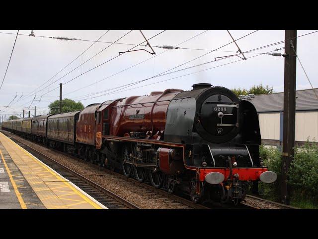 (HD) 6233 'Duchess of Sutherland & D1755 pass Northallerton