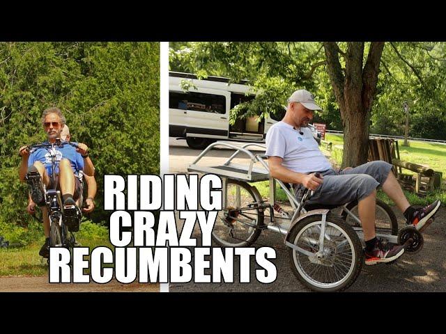 Riding unique recumbent cycles with Bicycle Man!