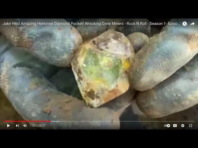 INSTANTLY RICH! Herkimer Diamond Pocket! Wrecking Crew Miners-Rock N Roll - S1-Episode 3