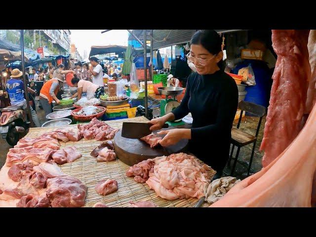 Amazing! Cambodian Street Food Tour @ Orussey Market, Phnom Penh 2024