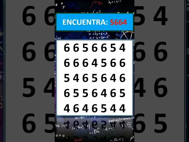 Number Search - Find 5664 #learn #math #formativeintelligence #quiz #skills