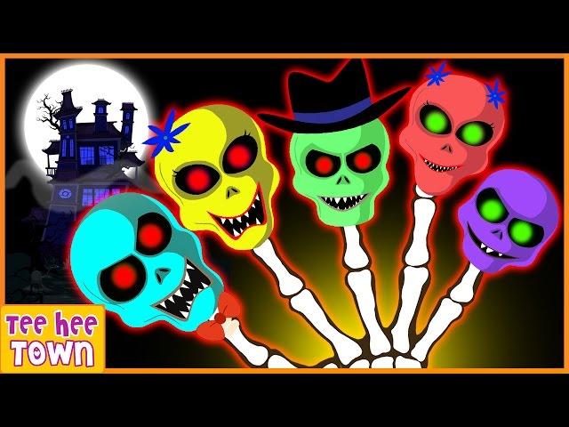 Skeleton Finger Family Rhymes | Funny Scary Nursery Rhymes For Kids by Teehee Town