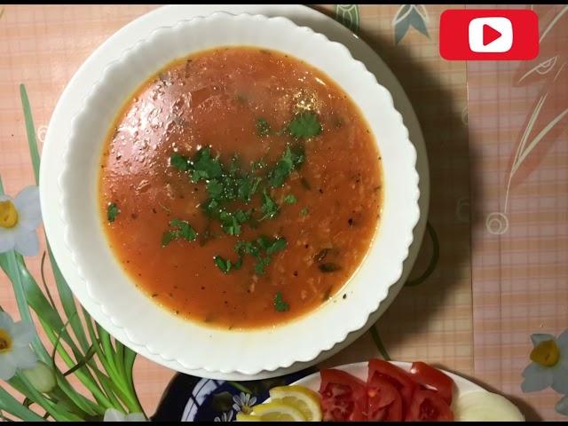 Easy Russian rice soup recipe سوپ روسی یا برش روسی