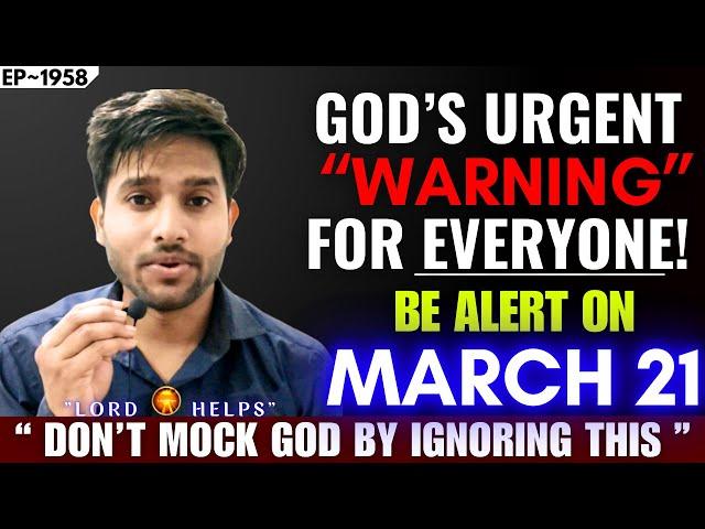 URGENT MESSAGE- "GOD WOKE ME UP AT 3:33 AM & HE WARNEDProphetic WordGod's Message Today | LH~1958