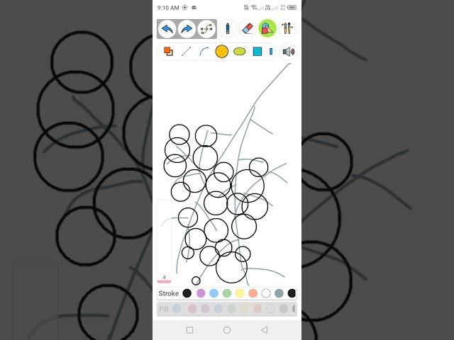 Grapes drawing on Mobile app part 1