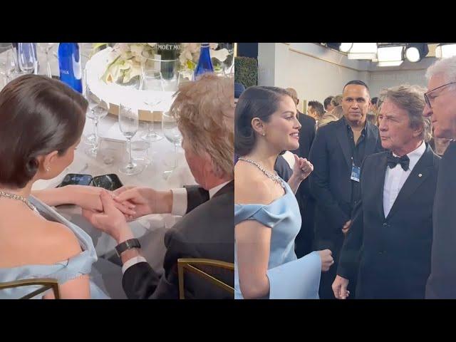 Martin Short Checks Out Selena Gomez's Engagement Ring At Globes