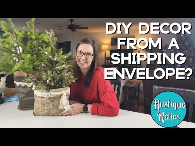 Easy Decor Using Brown Shipping Envelopes with Missy!!