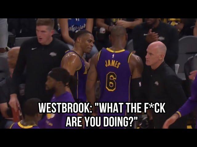 *FULL CAPTIONS* Russell Westbrook Gets HEATED With LeBron James After Bad Play!