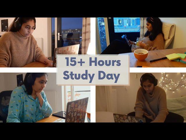 STUDY VLOG - 15+ Hours Study Day In My Life (study motivation)