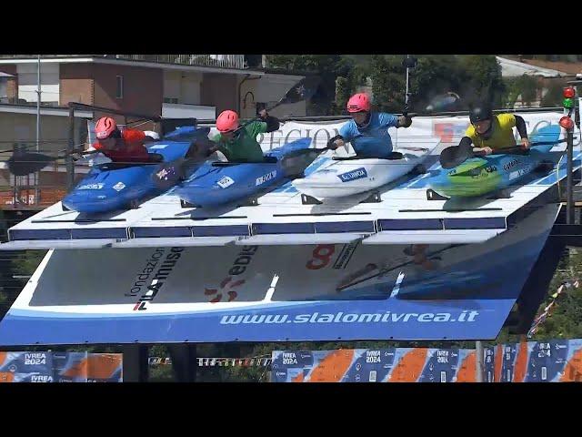 Women's Kayak Cross - Quarter-Final 4 / 2024 ICF Canoe Slalom World Cup Ivrea Italy