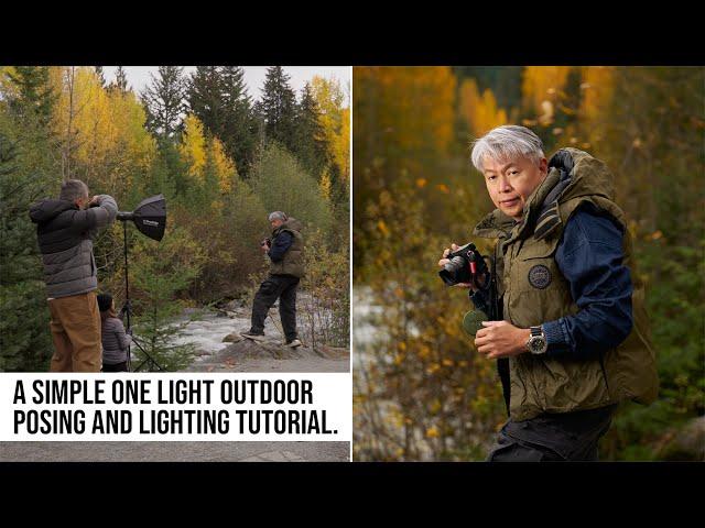 A SIMPLE One Light Outdoor Posing and Lighting Tutorial