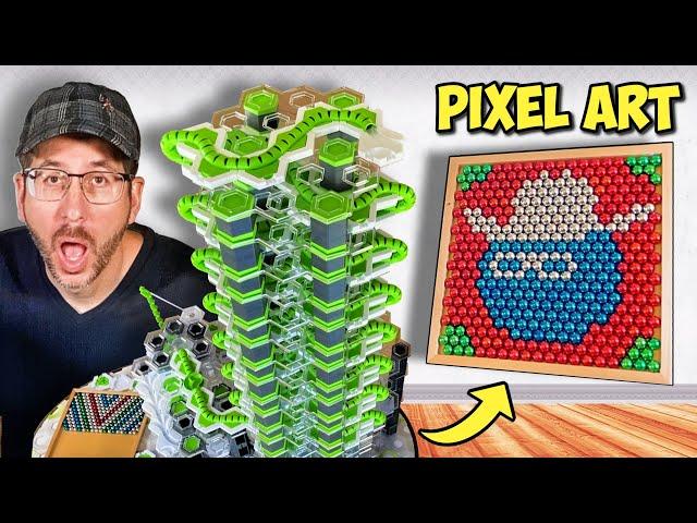 I Built a Pixel Art Marble Machine