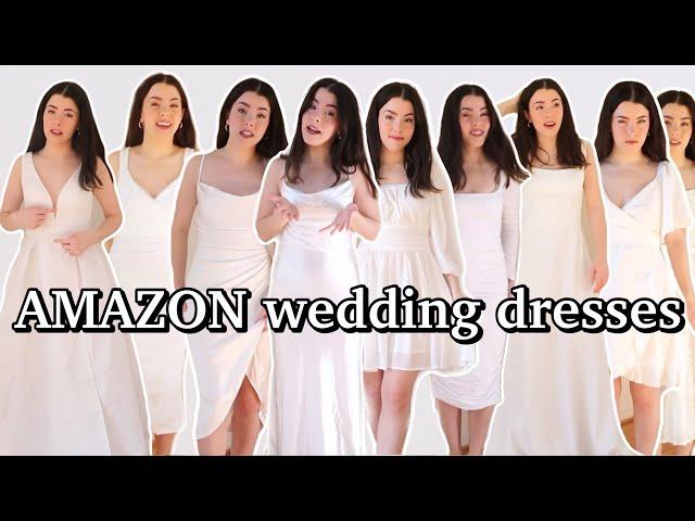 Trying On WEDDING Dresses From AMAZON