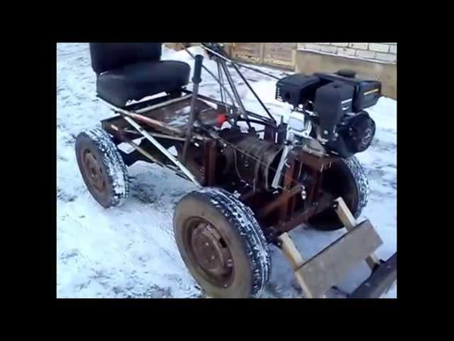 Homemade mini tractor (Lithuania)