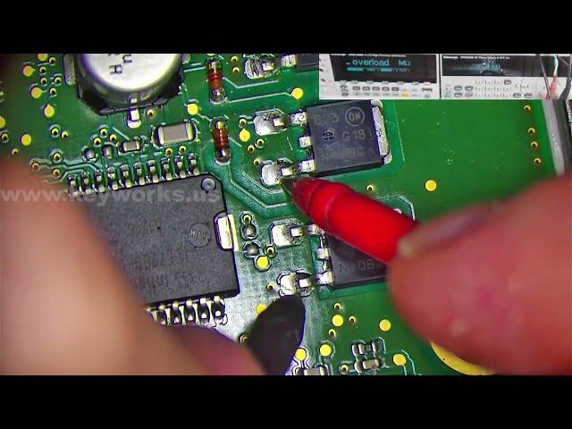 Board level electronics repair on Mercedes-Benz C-Class SIM271 ECU