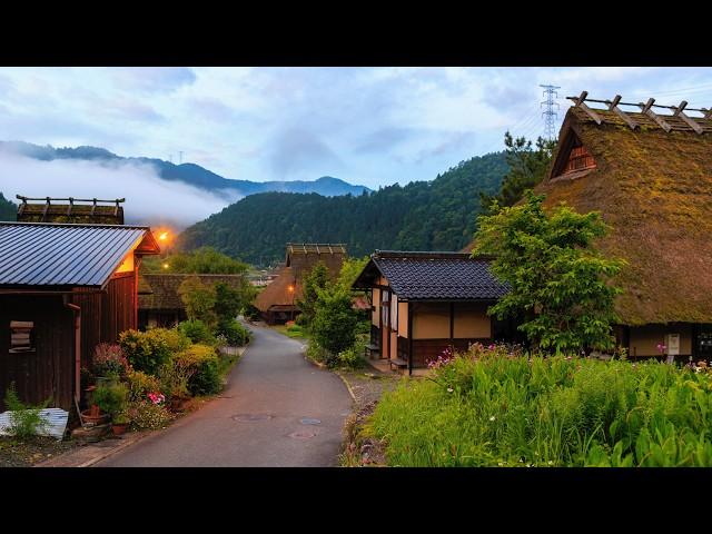 Dawn Walk through Quiet Kayabuki no Sato Village | Miyama, Japan 4K