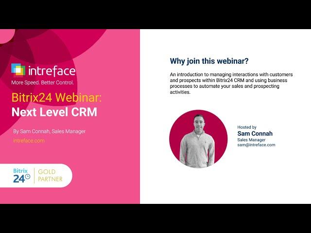 BITRIX24 WEBINAR: NEXT LEVEL CRM
