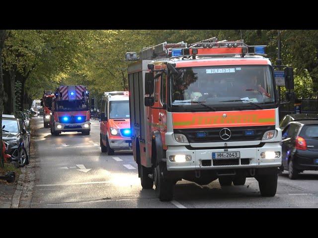 Feuerwehr Hamburg Brandmeldeanlage UKE Eppendorf // Hamburg Fire Service fire alarm response