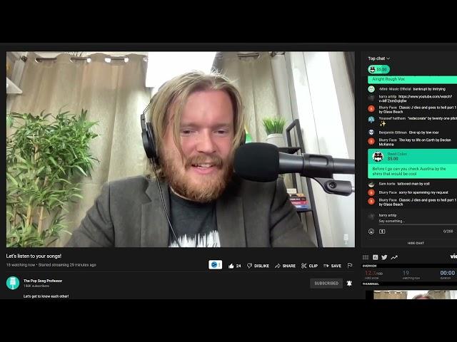 He Reviewed My Song Live! (The Pop Song Professor)
