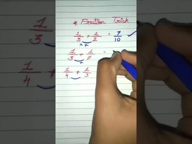 Maths | Maths Shorts | Fraction Trick - when numerator are 1 | Fraction | Subscribe my channel |