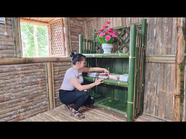 Working every day: How to make a bamboo bookcase at home-Homemade things|Trieu Thi Hoa Ep.102