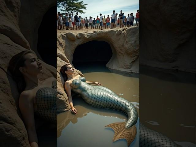 Mermaid Raising Her Babies in a Secret Sea Cave #babygirl #mermaid #shorts #ai