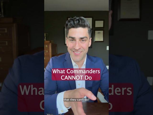 What Commanders CANNOT Do Under the UCMJ