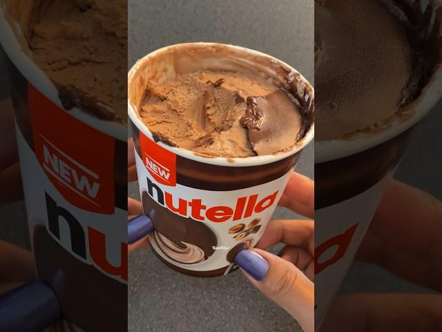 New Nutella Ice Cream #yummy #satisfying #shorts