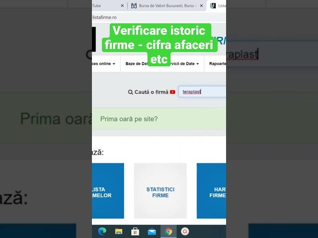 VERIFICARE istoric firme - cifra afaceri, PROFIT net #shorts